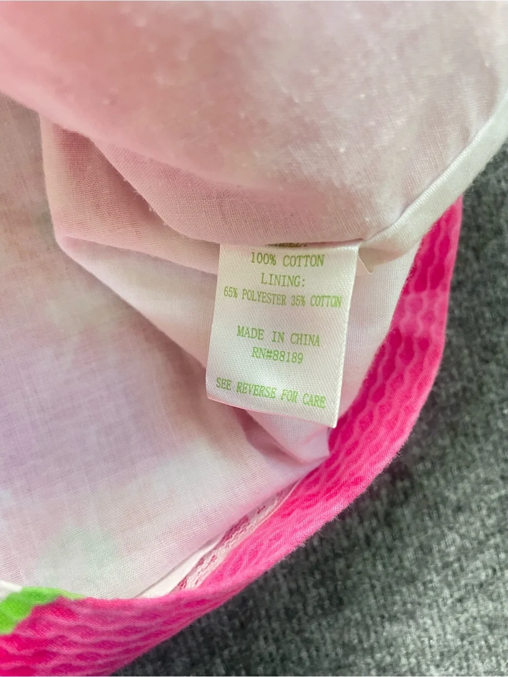 Lilly Pulitzer Girls Pink Floral Shift Dress Lace Trim Drop Waist Pockets 10 - Picture 10 of 12
